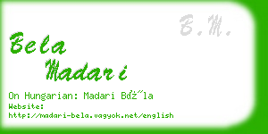 bela madari business card